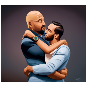 An image showcasing the tender bond between a father and his baby