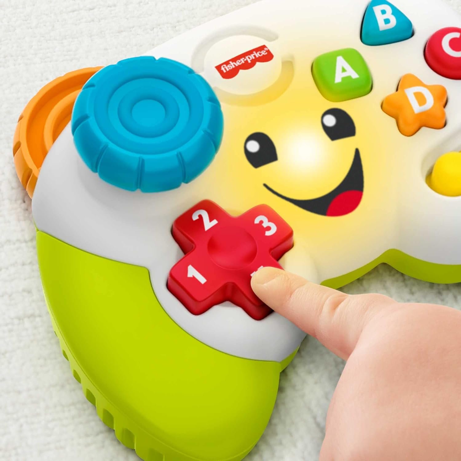 Fisher-Price Laugh  Learn Baby  Toddler Toy Game  Learn Controller Pretend Video Game with Music Lights  Activities Ages 6+ Months