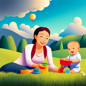 An image showcasing the tender bond between parents and babies, as they engage in interactive playtime