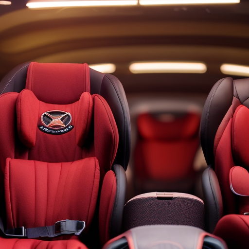 An image showcasing a collage of trusted car seat brands, displayed against a backdrop of glowing five-star reviews, emphasizing the importance of brand reputation and customer feedback in selecting the perfect car seat