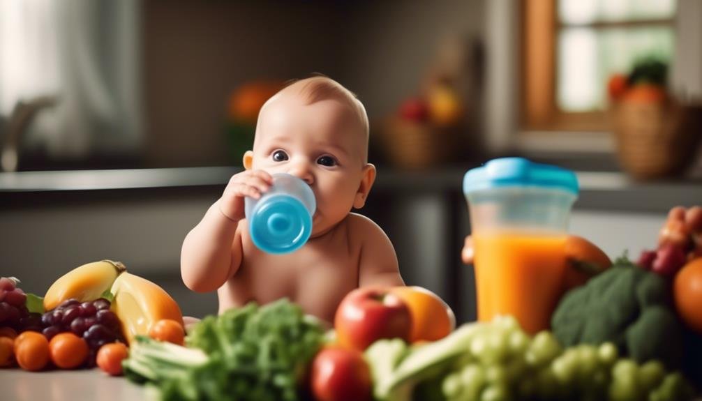 hydrating babies with juice