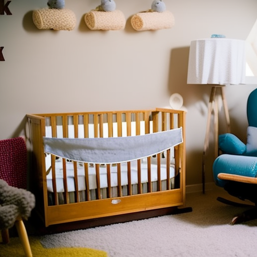 An image showcasing a cozy nursery with an Ikea Glider as the focal point