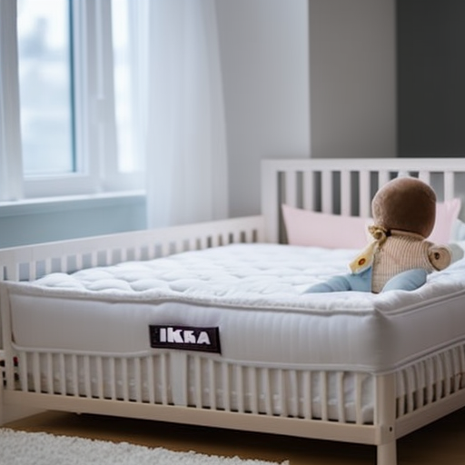 An image showcasing a cozy, comfortable mattress perfectly fitted into the Ikea Gulliver Crib
