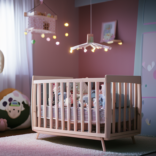 An image showcasing a cozy and inviting nursery, featuring the Ikea Sniglar Crib adorned with soft, pastel-colored bedding, a whimsical mobile, and a plush rug, providing inspiration for decorating this versatile crib