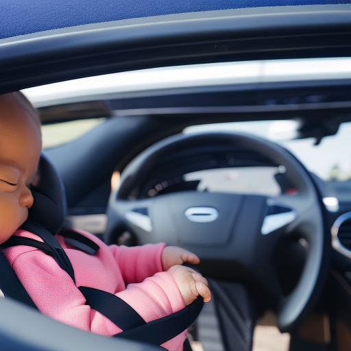 An image showcasing the ideal placement of an infant car seat in a vehicle