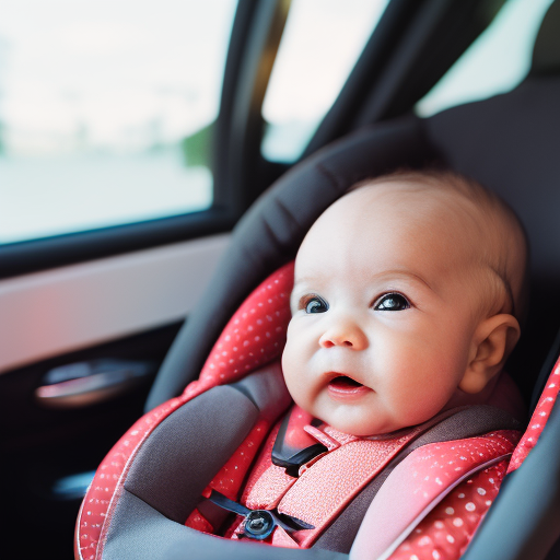 An image showcasing a close-up of a properly installed infant car seat with clear guidelines, displaying the correct angle, secure base, and snug harness, ensuring ultimate safety for your little one