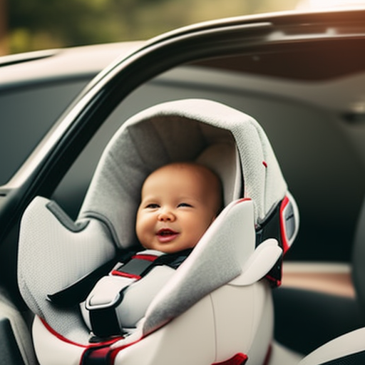 An image showcasing a spotless, well-maintained infant car seat