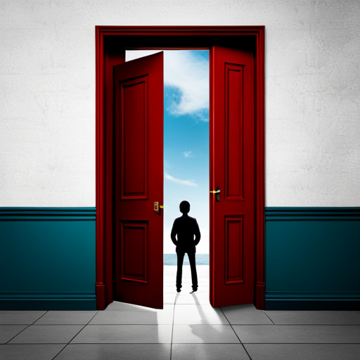An image showcasing a closed door with a teenage silhouette standing in front of it, emphasizing the importance of confidentiality and privacy in informed consent for teens