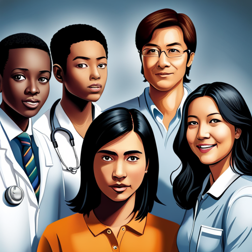 An image showcasing a diverse group of teenagers engaged in a discussion with medical professionals, emphasizing attentive listening, open dialogue, and mutual respect, emblematic of the crucial role of informed consent in empowering teens and protecting their autonomy