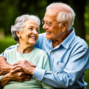 An image that encapsulates the tender beauty of aging love