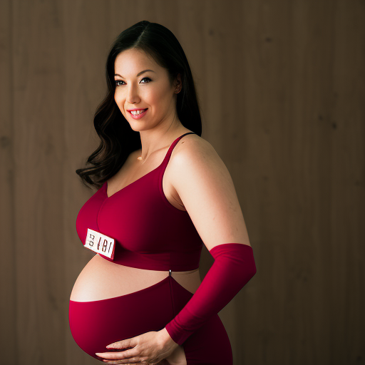 An image showcasing a woman wearing a Maternity Bodysuit, highlighting its seamless fit and adjustable straps