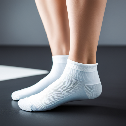 An image showcasing a pregnant woman wearing maternity compression socks, her feet elevated, surrounded by ice packs and a cool gel pad, effectively managing swelling