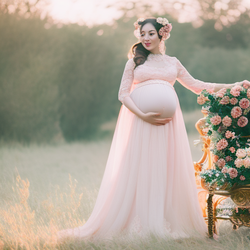  the romance of a bygone era with a vintage-inspired maternity shoot