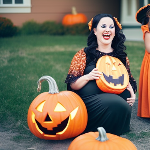 An image that showcases the hilarity and adorableness of Funny and Cute Maternity Halloween Costumes