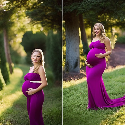 An image showcasing a radiant mother-to-be wearing a versatile maternity jumpsuit