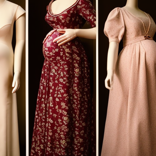 An image showcasing the evolutionary journey of maternity nursing dresses