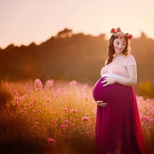 An image showcasing the beauty of maternity prop poses