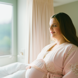 An image showcasing a serene hospital room with soft natural light streaming in