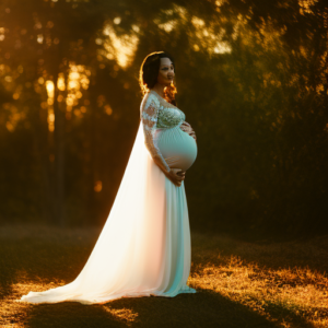 the beauty of motherhood and the elegance of maternity shoot dresses
