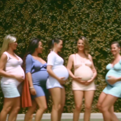An image showcasing a stylish pregnant woman wearing maternity shorts in various scenarios - a relaxed backyard BBQ, a trendy brunch outing, an elegant evening event - highlighting the versatility of maternity shorts for every occasion