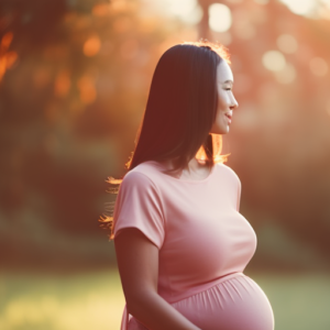 Maternity T Shirt Dress 7 An image showcasing a radiant expectant mother wearing a comfortable, knee-length maternity t-shirt dress in a soft pastel hue