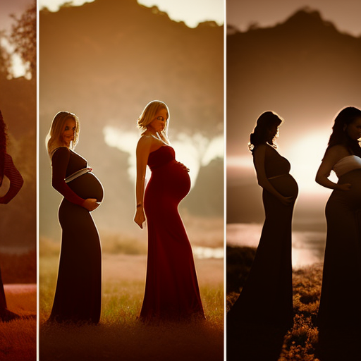 An image showcasing three different maternity work dresses, each reflecting the unique style and comfort needs of women in different trimesters