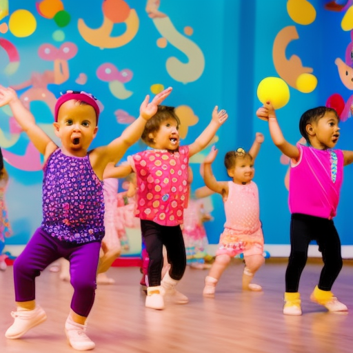 An image capturing the joyous atmosphere of a music and movement class for infants