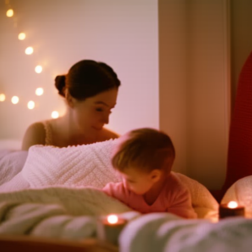 An image of a cozy bedroom, softly lit by a nightlight, with a toddler snuggled in their pajamas, while a parent reads a storybook beside them, showcasing the importance of a consistent bedtime routine
