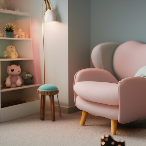 An image showcasing a cozy nursery corner with a stylish and affordable Ikea chair