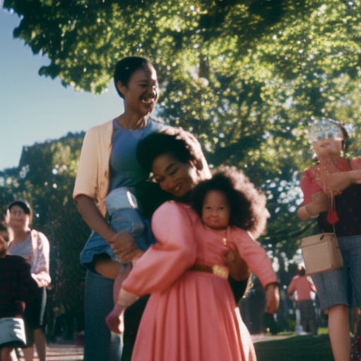 An image showcasing diverse families engaging in various activities, like playing in a park, shopping together, and volunteering, highlighting the positive social impact of different parenting styles
