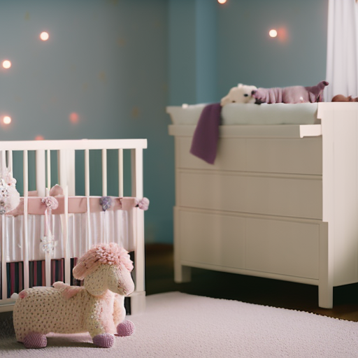 An image featuring a beautifully styled Pottery Barn Baby Crib adorned with delicate, pastel bedding options