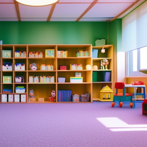 An image that showcases a cozy and vibrant preschool classroom with colorful materials neatly arranged on shelves, a welcoming reading corner with plush cushions, and a small table set up for collaborative activities, inspiring a sense of curiosity and readiness for learning