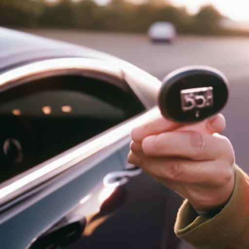 An image showcasing a person holding car keys with a serene expression, carefully placing them in a designated spot, reminding readers to practice mindfulness when handling keys to prevent accidental car lock-ins