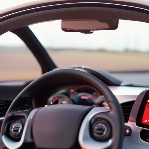 An image showcasing a car equipped with a smart temperature monitoring system, displaying real-time temperature readings on the dashboard, while simultaneously alerting the driver's smartphone to prevent hot car tragedies