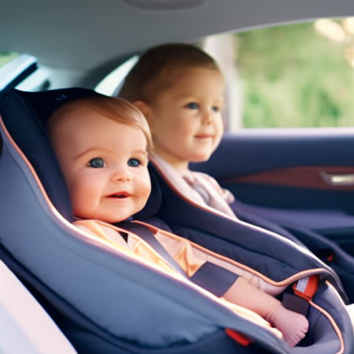 An image showcasing the versatility of convertible car seats: a sleek, modern car interior fitted with a convertible car seat in both rear-facing and forward-facing positions, illustrating their adaptability for growing children