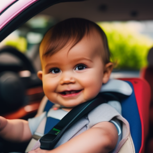 Rear-Facing Car Seat Benefits 32 An image of a smiling toddler securely strapped in a rear-facing car seat, with the seat's advanced headrest technology providing optimal neck and head support, showcasing the unrivaled safety and comfort of rear-facing car seats