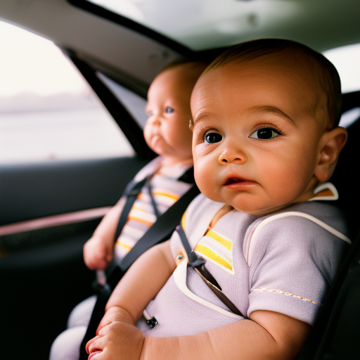 An image that showcases the contrasting perspectives of rear-facing and forward-facing car seats for newborns, capturing the safety features of both options through the use of clear, vibrant visuals