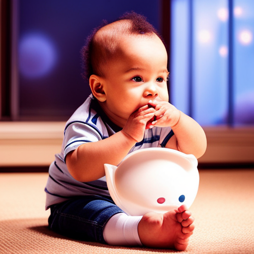 An image showcasing a baby sitting alone in front of a screen, engrossed in its glow, while outside a window other children happily engage in imaginative play together, emphasizing the impact of excessive screen time on social development