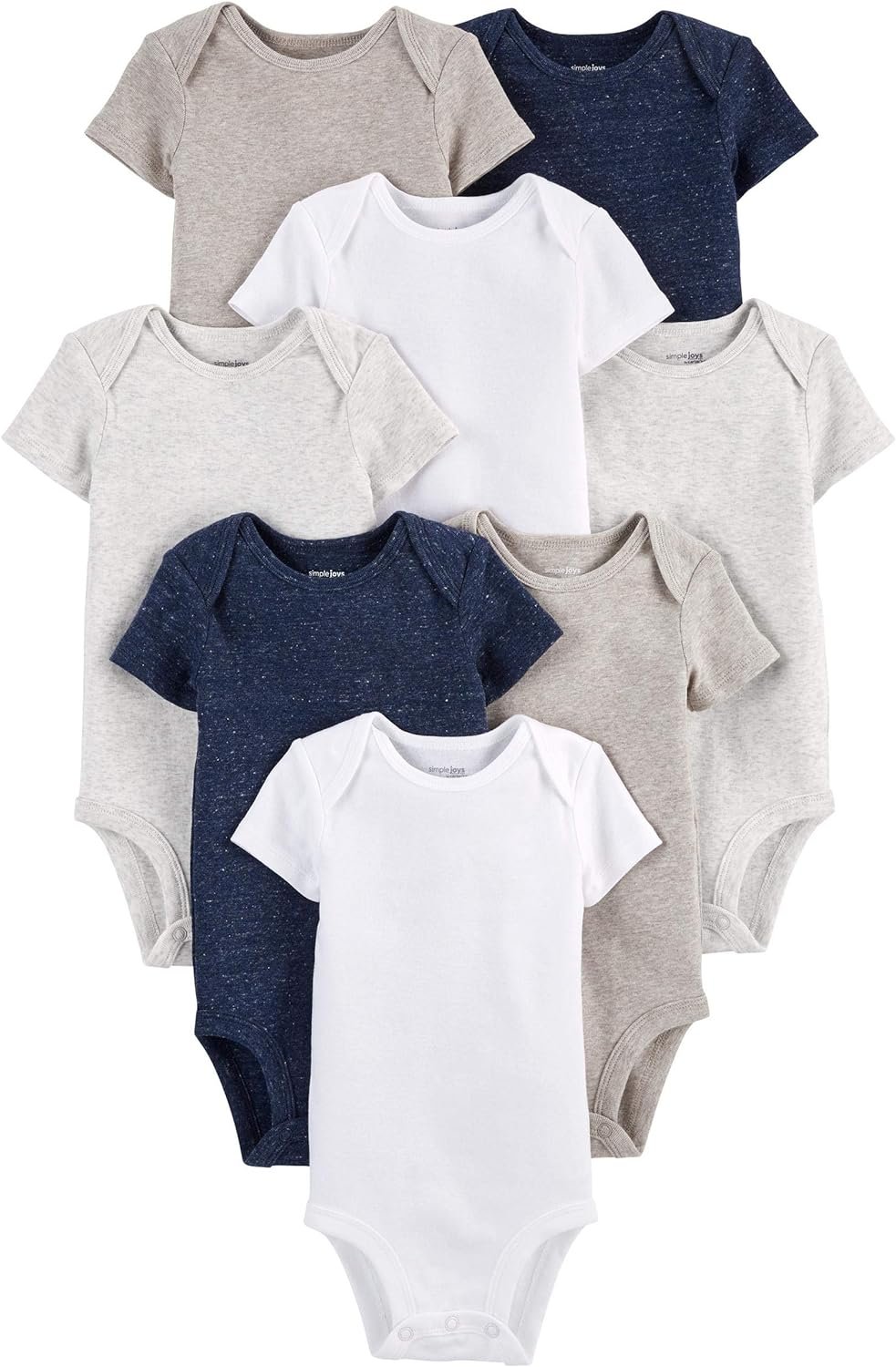 Simple Joys by Carters Unisex Babies Short-Sleeve Bodysuit, Multipacks