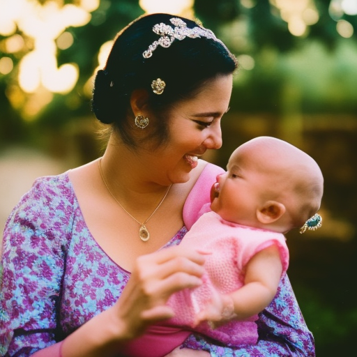  Capture a tender moment between an infant and their caregiver, as the caregiver gazes lovingly into the infant's eyes, their hands gently cradling the infant's face, conveying the essential bond of trust and attachment between them