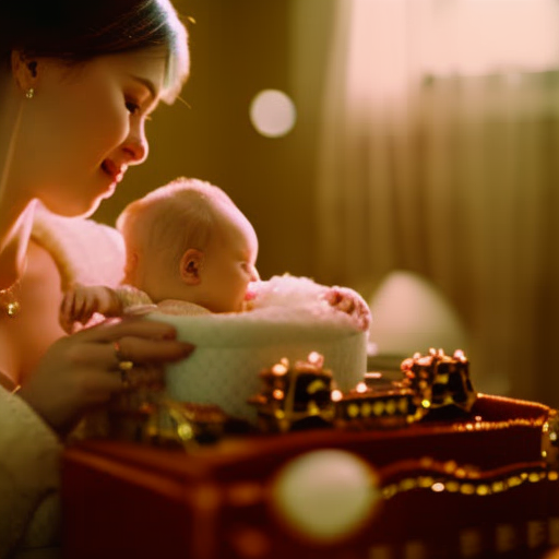 An image of a cozy nursery bathed in warm, soft light