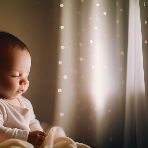 An image capturing the serene ambiance of a baby's nursery at bedtime