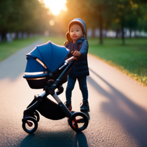 Strollers For Tall Toddlers 6 An image showcasing a sleek, modern stroller designed to comfortably accommodate tall toddlers