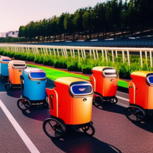 Strollers Sale 1 An eye-catching image showcasing an array of sleek, modern strollers in vibrant colors, neatly lined up in a row