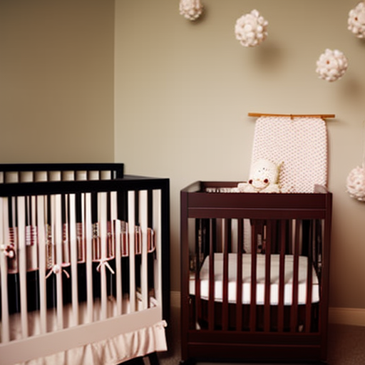 An image showcasing a serene nursery with Target baby furniture as the focal point