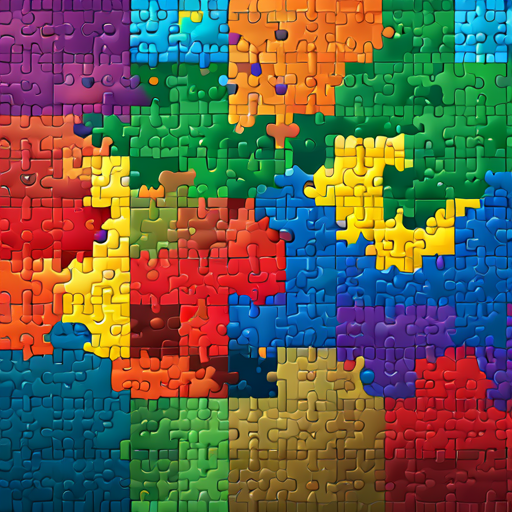 An image showcasing a colorful mosaic of puzzle pieces, each representing a different interest or skill