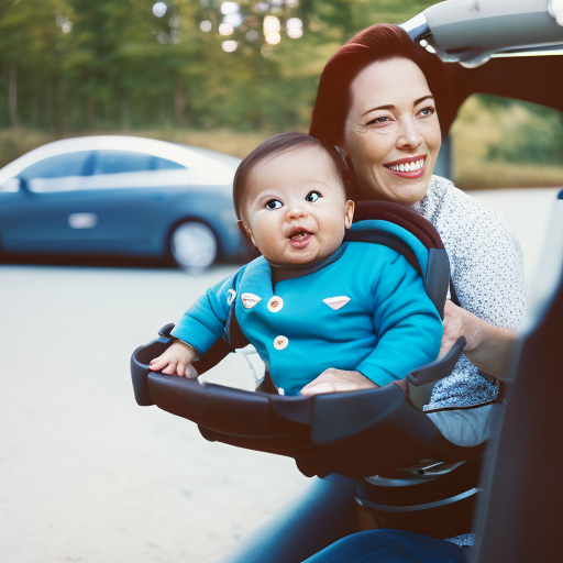 An image showcasing a parent effortlessly buckling their baby into an infant car seat, highlighting the seat's intuitive design