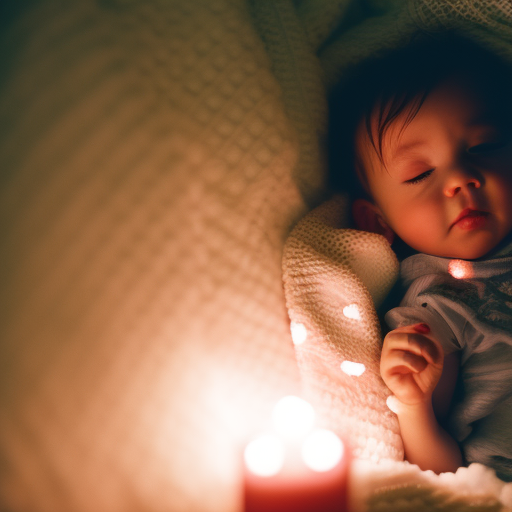  the serenity of a dimly lit room, with a soft glow emanating from a calming nightlight