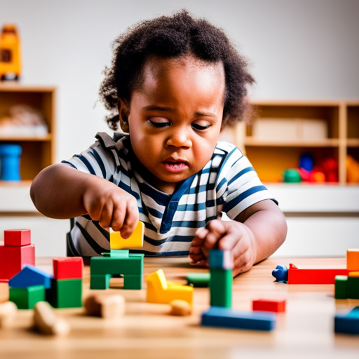 An image depicting a frustrated toddler with clenched fists, surrounded by toys and a playmate, highlighting the importance of observing social interactions, communication difficulties, and emotional triggers as key factors in understanding toddler biting behavior