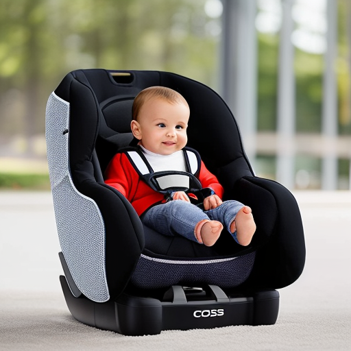 An image showcasing a modern, sleek Cosco Scenera NEXT car seat in a vibrant, gender-neutral color